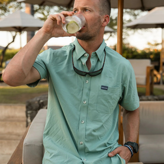 Burlebo Ocean Swell Performance Button Up
