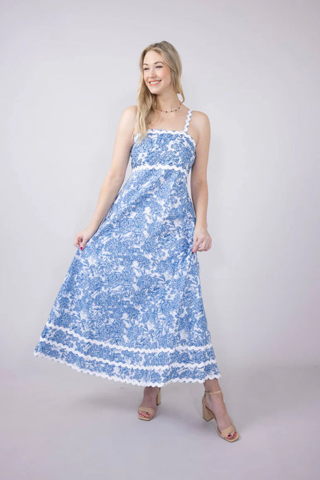 Calling It Scalloped Maxi Dress by Simply Southern. 2XL only