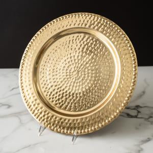 Gold Hammered Charger. Food Safe and/or Decorative