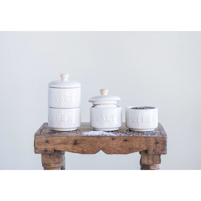 Salt & Pepper Pot with Lid (SET)