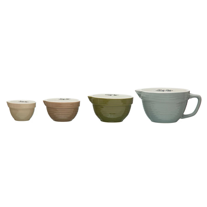 Stoneware Batter Bowl Measuring Cups (Set of 4)