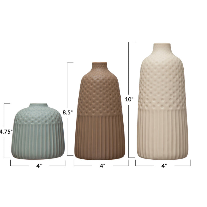 Stoneware Vases - 3 Colors!