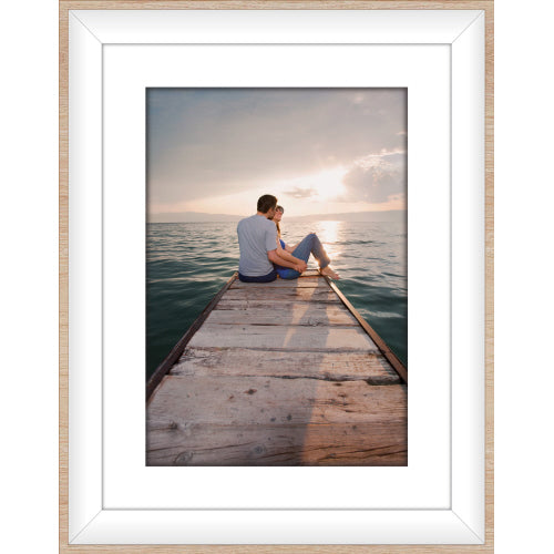 White Beveled Picture Frame - 2 Sizes!