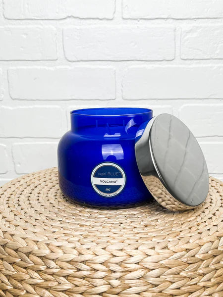 28oz Large Volcano Signature Blue Oversized Volcano Candle