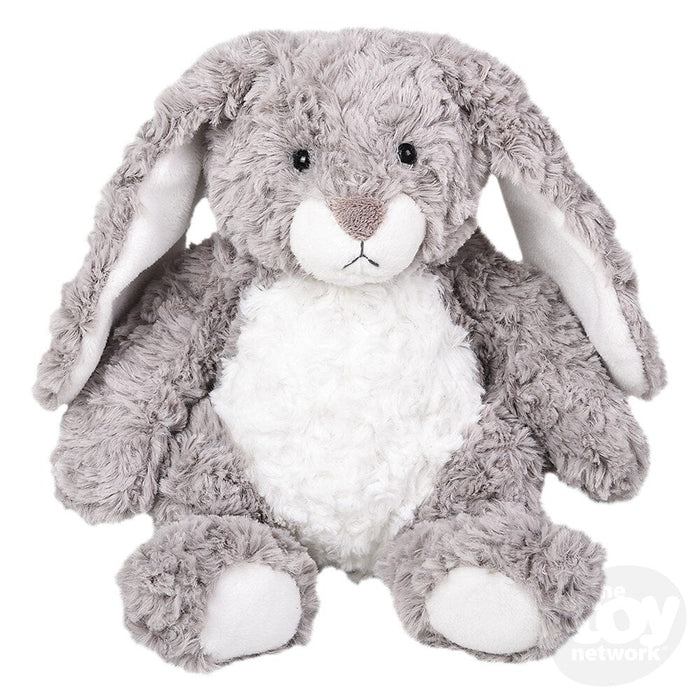 Scruffy Buddies Grey Stuffed Bunny 8"