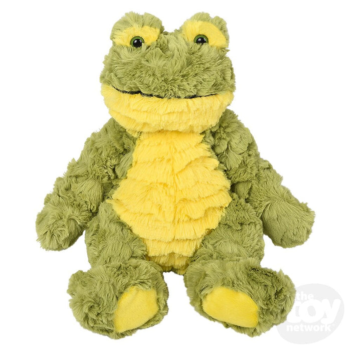 Scruffy Buddies Green Stuffed Frog 8"