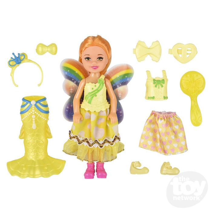 Fairy Set. 5.75" Doll, Clothes, Accessories & Carrying Case