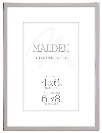 4x6/6x8 Silver Metal Matted Frame