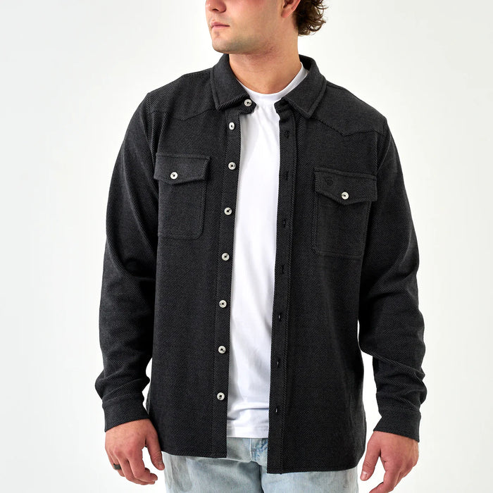 Burlebo Heather Black Long Sleeve Austin Shirt