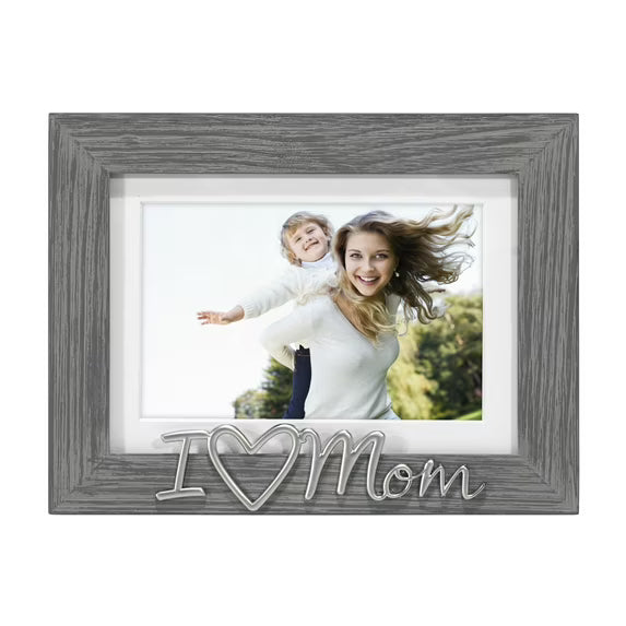 4x6/5x7 I Heart Mom Gray Frame