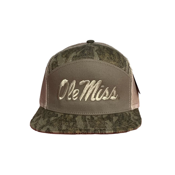 Ole Miss 7-Panel New Bottomland Camo Hat