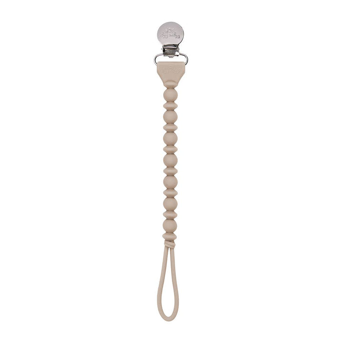 Sweetie Strap™ Silicone One-Piece Pacifier Clips: Toast Color
