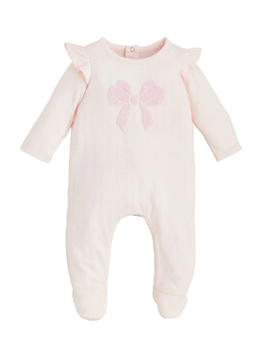 Pink Boucle Bow Sleeper