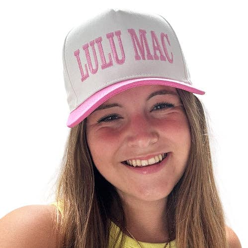Lulu Mac Embroidered Hat in Pink
