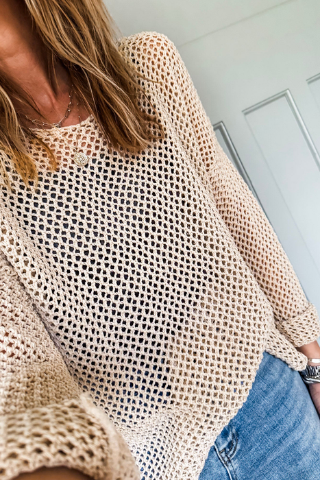 Lightweight Crochet Pullover Sweater