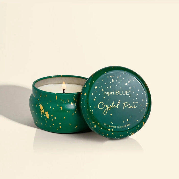 3oz Gimmer Mini Tin Candles by Capri Blue. Crystal Pine