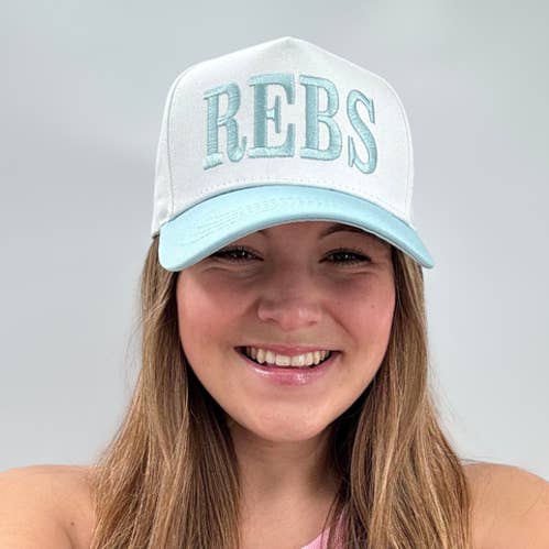 REBS Embroidered Hat in Light Blue