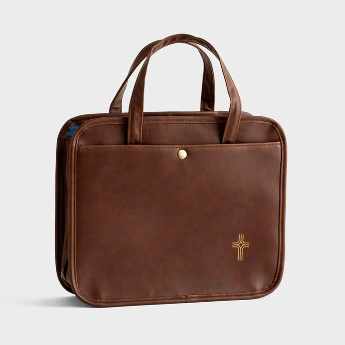 Gold Cross Faux Leather Bible Cover/Bag