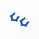 Blue Astrid Hoops with Beads- Perfect For Game Day To Show Your School Spirit!!