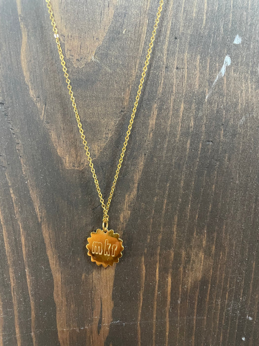 Sunburst Monogram Necklace - 3 Colors!