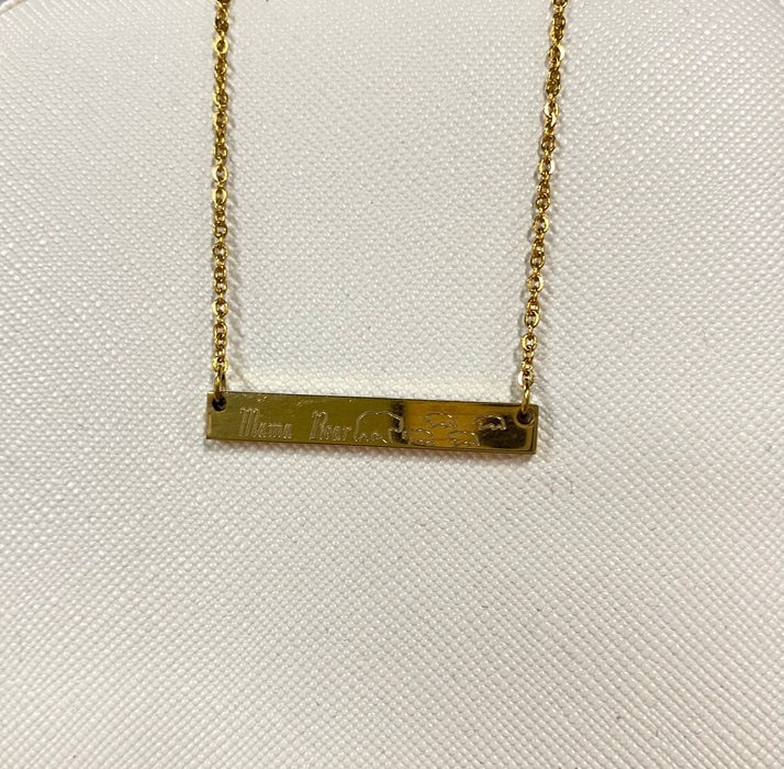 Mama Bear Bar Necklace. Holds up to 6 Baby Bears! Put number of baby bears needed in the special instructions.