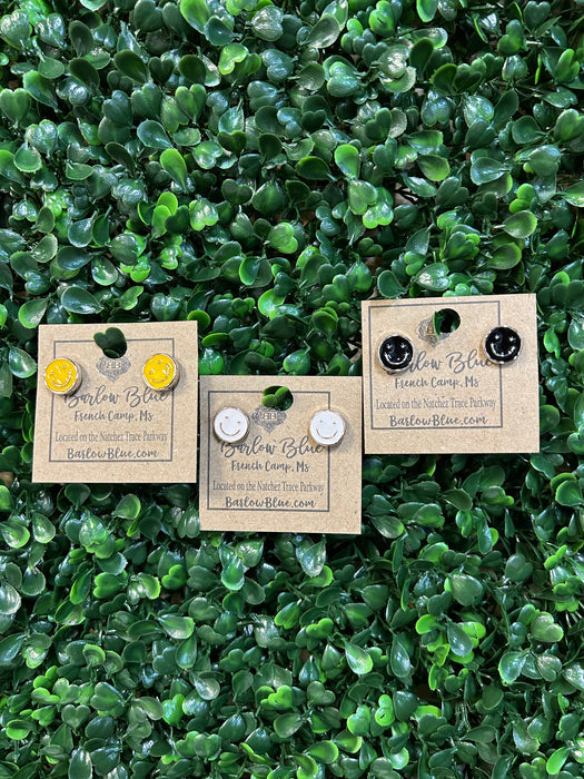 Smiley Face Studs - 3 Colors!