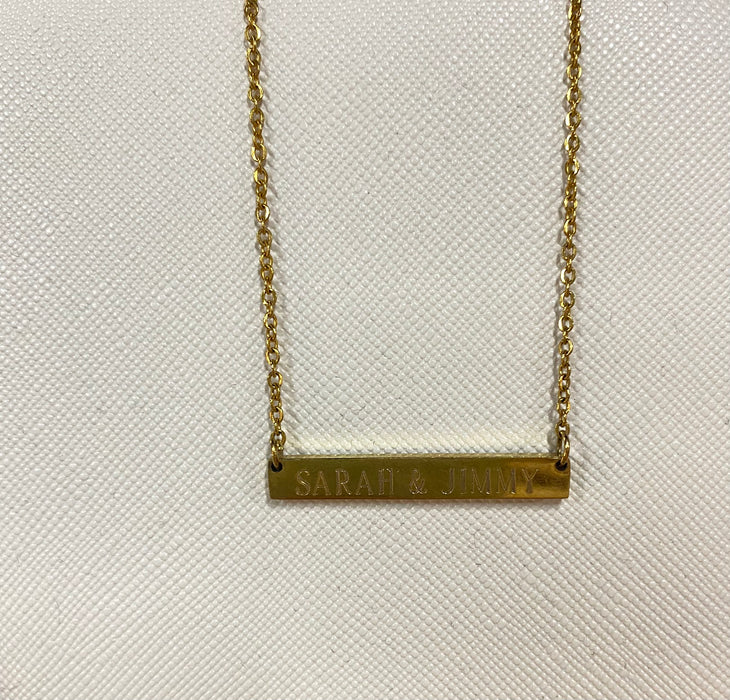 Bar Necklaces ~ Gold, Silver or Rose Gold. Customize to say ANYTHING you want!