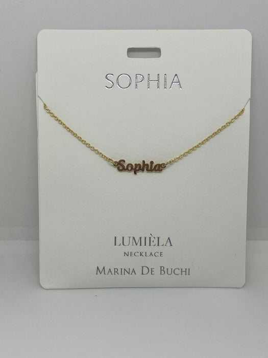 Gold Cut Out Name Necklaces for Names that start with M-Z Name Necklaces