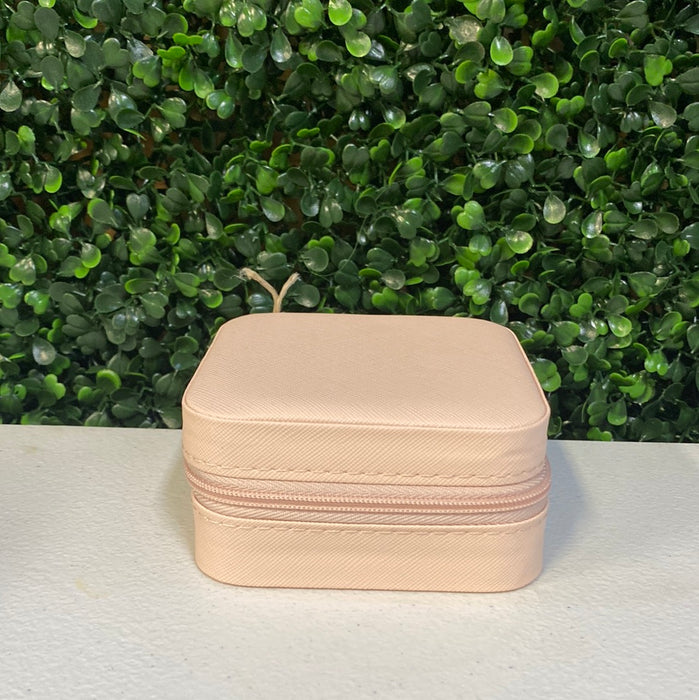 Personalized Small Zip Up Jewelry Box.  Available in Smooth Finish & Velvet.  *Personalization Included!