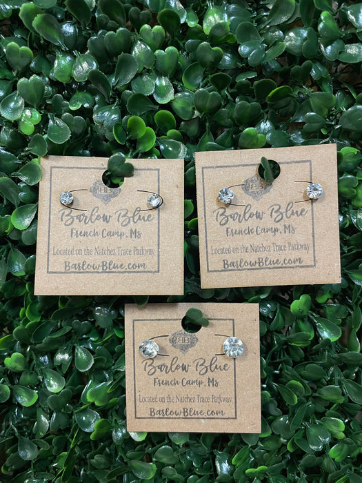 Circle Diamond Studs - 3 Sizes!