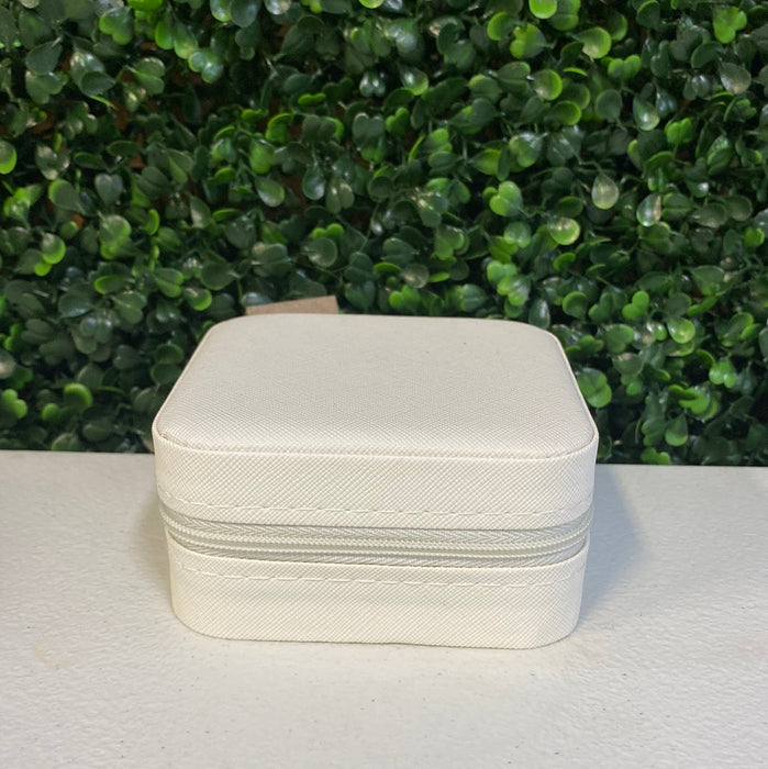 Personalized Small Zip Up Jewelry Box.  Available in Smooth Finish & Velvet.  *Personalization Included!