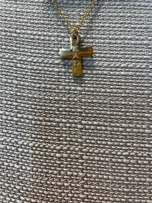 Monogram Cross Necklace - 3 Colors!