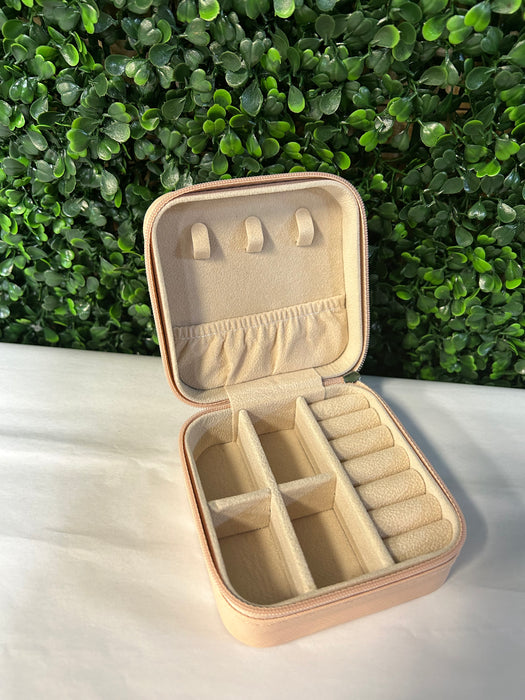 Personalized Small Zip Up Jewelry Box.  Available in Smooth Finish & Velvet.  *Personalization Included!