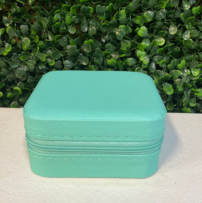 Personalized Small Zip Up Jewelry Box.  Available in Smooth Finish & Velvet.  *Personalization Included!