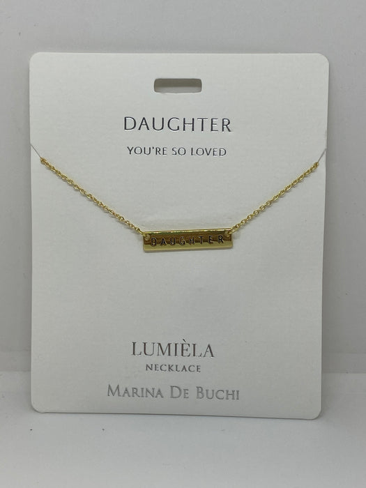 Gold Single Word Bar Necklaces
