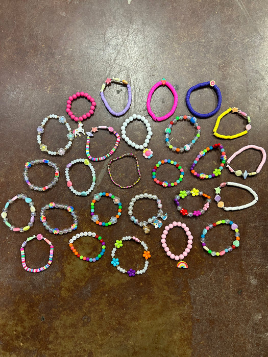 Kids Stack Bracelets - Grab Bag Style! What you see in the picture is a stack of bracelets.  You will get one bracelet in a color tone of your choice.
