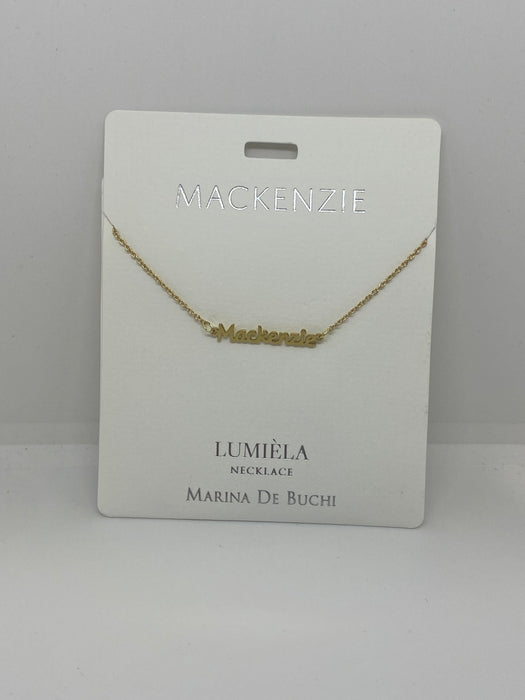 Gold Cut Out Name Necklaces for Names that start with M-Z Name Necklaces