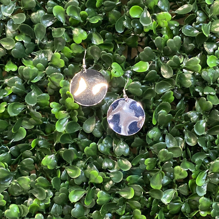 1" Wavy Metal Earrings with One Initial. 75% OFF!