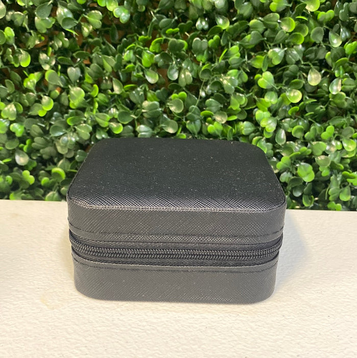 Personalized Small Zip Up Jewelry Box.  Available in Smooth Finish & Velvet.  *Personalization Included!