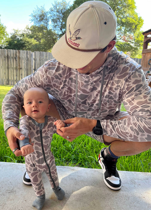 Classic Deer Camo Baby Zip Up Footie Pajamas