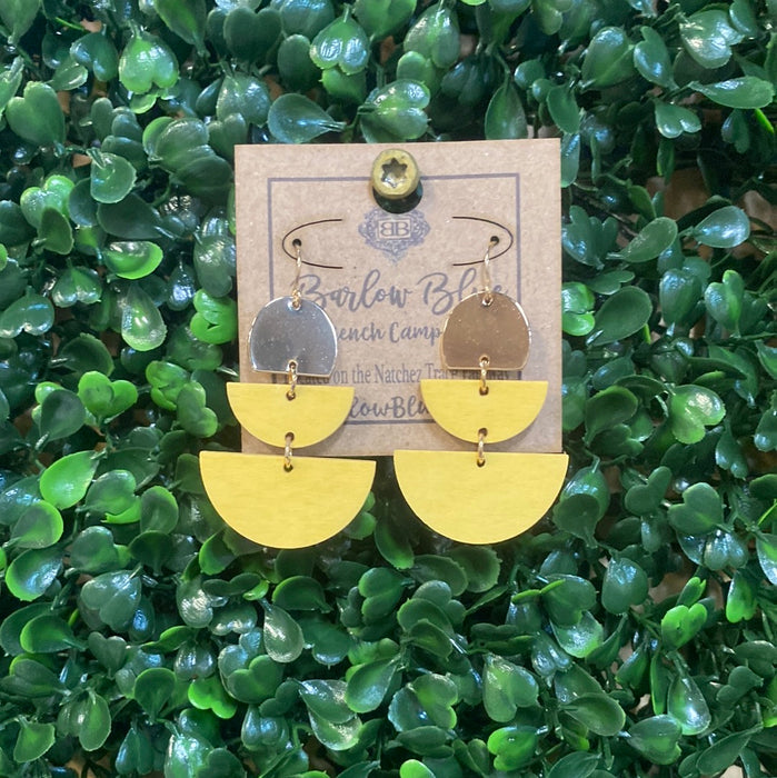Ryleigh Wood and Metal Earrings