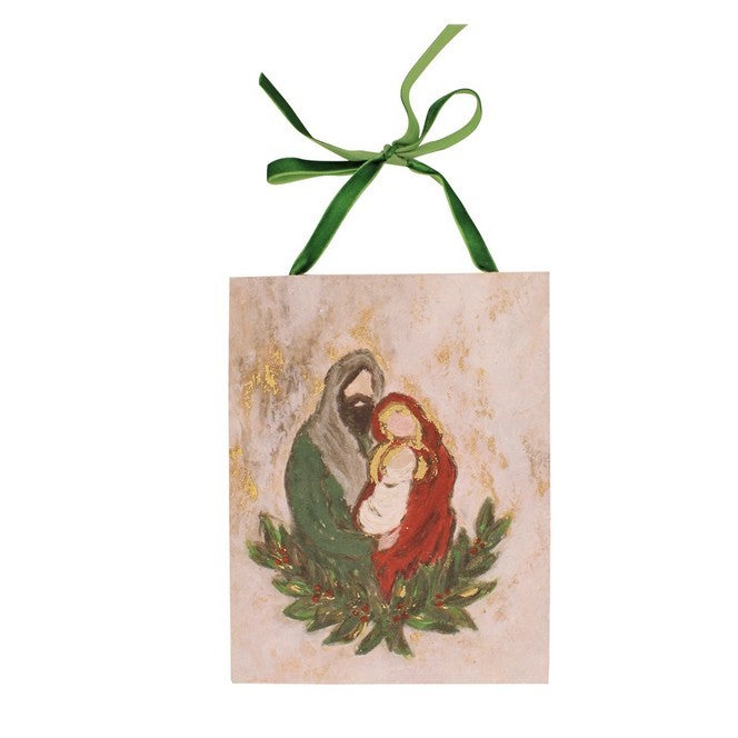 6x8" MDF Handmade Paper Holy Family Ornament