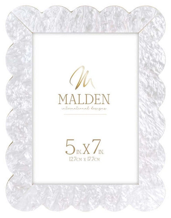 5x7 White Acrylic Ruffle Frame