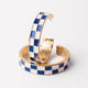 Blue, White, & Gold Checkered Sunny Hoops- Perfect For Game Day To Show Your School Spirit!!