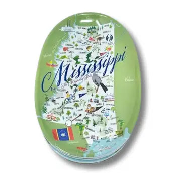 Mississippi Highlights Tidbit Tray 8.5"