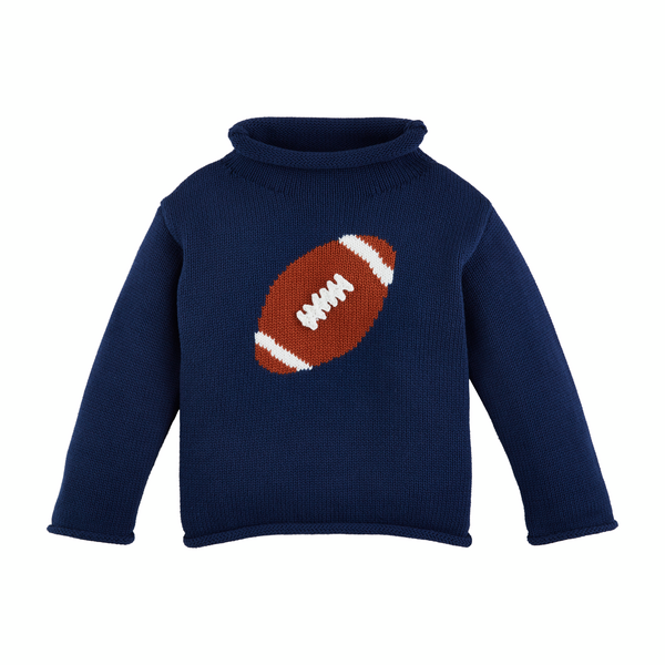 Navy Football Rollneck Toddler Sweater