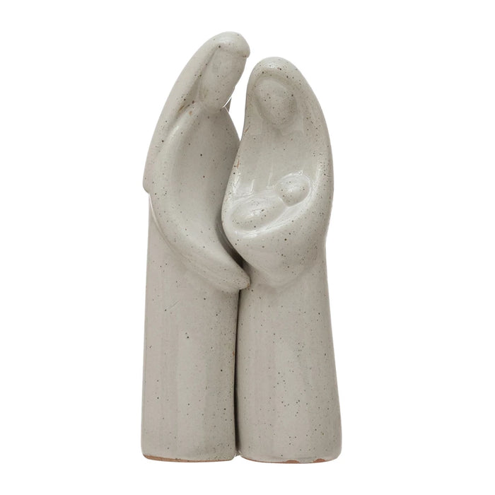 Stoneware Holy Family, Set of 2 Figurines