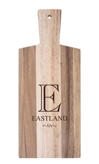 Personalized Cutting Board with Handle. Simple personalization included. We can engrave hand written recipe's on these for an additional fee.