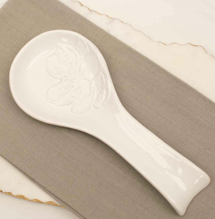 Magnolia Embossed Spoon Rest