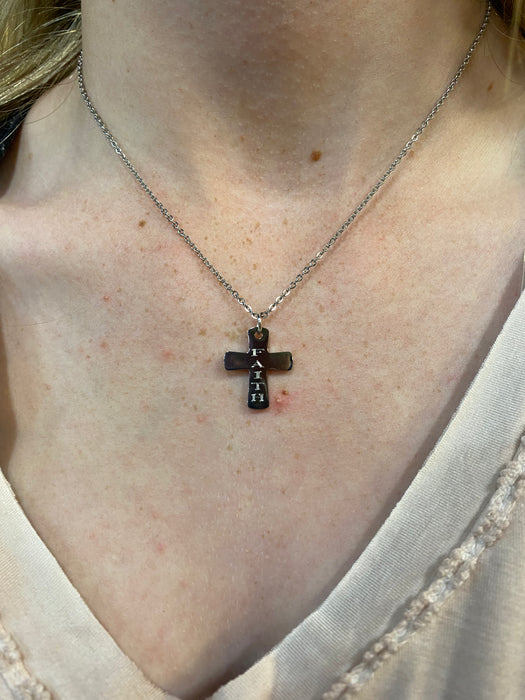 Monogram Cross Necklace - 3 Colors!